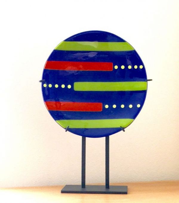 Cobalt Bowl in Fused Glass at Windy Sea Designs