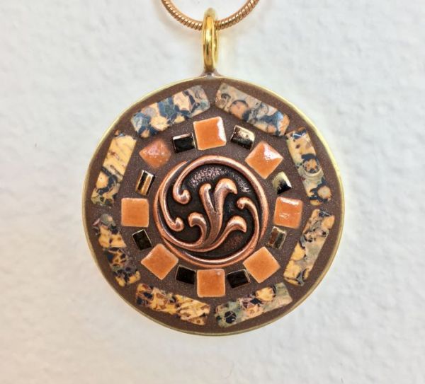 Copper Flora in Mosaic Jewelry at Windy Sea Designs